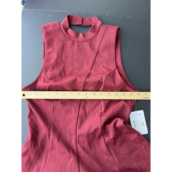 Free People Layla Dress Auburn Red Sz M NWT Pockets - Picture 6 of 14